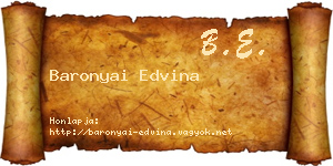 Baronyai Edvina névjegykártya